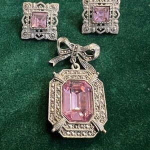 Elegant Silver and Purple Jewelry Set